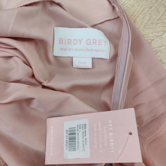 Hey Birdy Moni Convertible Back Bridesmaid Formal Maxi Dress Size L Rose Quarts - Picture 7 of 10